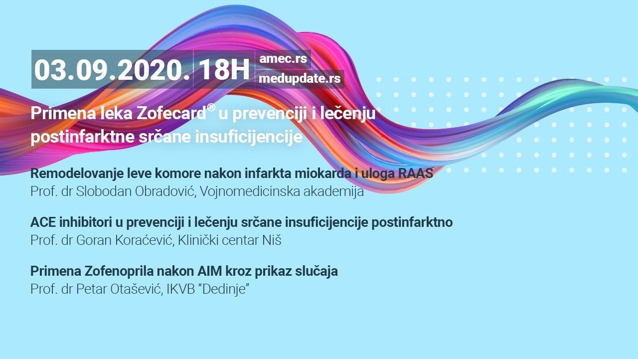 WEBUPDATE 2020 - Primena leka Zofecard® u prevenciji i lečenju postinfarktne srčane insuficijencije