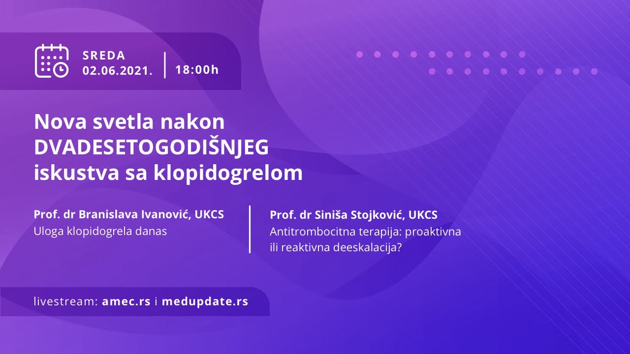 Webupdate 2021 - Novine koje donosi dvadesetogodišnje iskustvo sa klopidogrelom