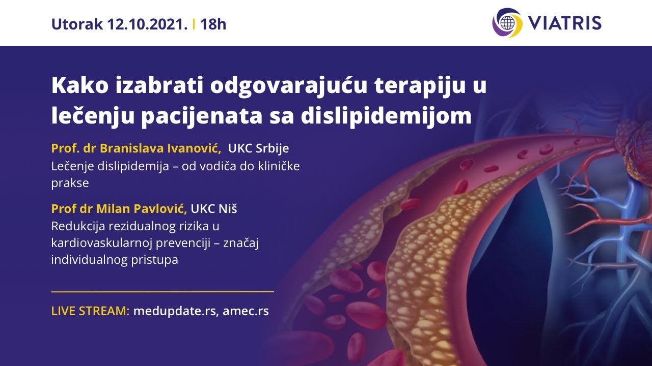 Webupdate 2021 - Kako izabrati odgovarajuću terapiju u lečenju pacijenata sa dislipidemijom