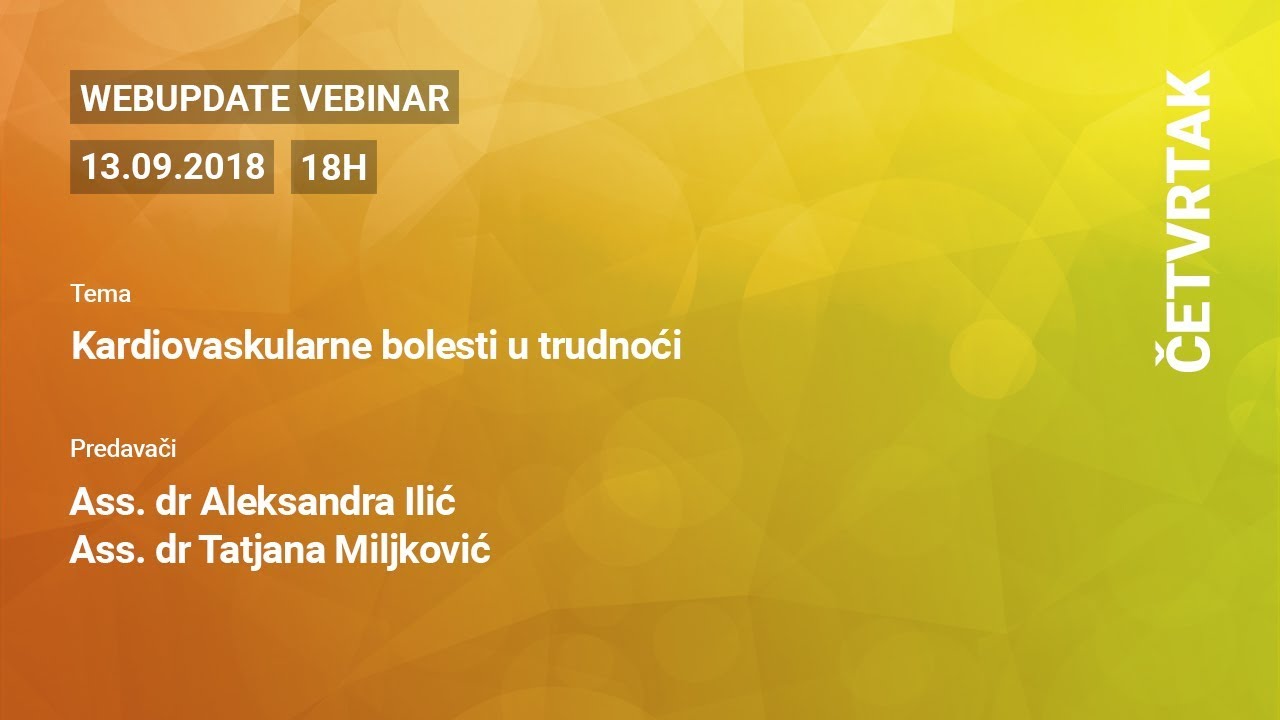 WEBUPDATE 2018 - Kardiovaskularne bolesti u trudnoći - ESC preporuke 2018